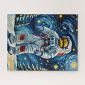 Puzzle Astronaute en forêt d'hiver (Horizontal)
