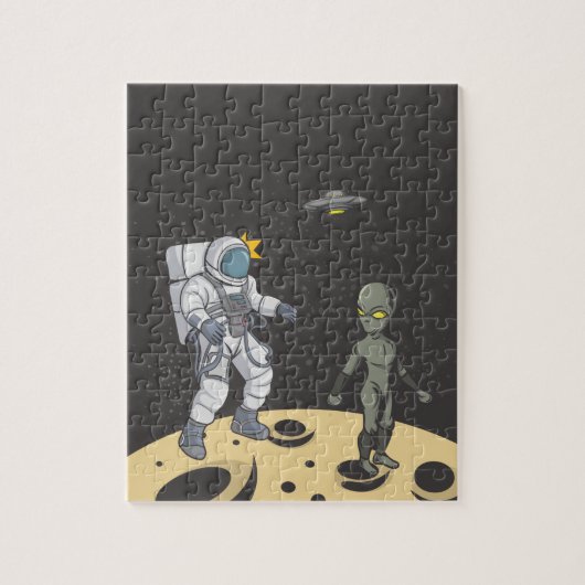 Puzzle Astronaute et extraterrestre (Vertical)