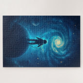 Puzzle Astronaute explorant un paysage cosmique (Horizontal)