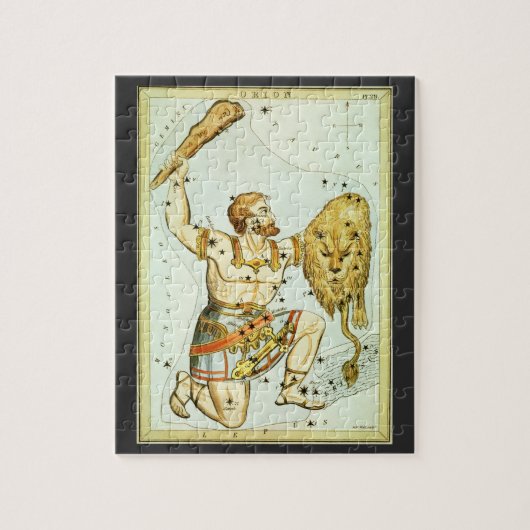 Puzzle Astronomie céleste vintage, Constellation d'Orion (Vertical)