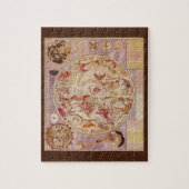 Puzzle Astronomie vintage, Carte Céleste par Carel Allard (Vertical)