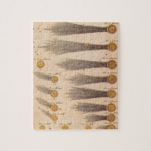 Puzzle Astronomie vintage, comètes de Stanislaw Lubieniec (Vertical)