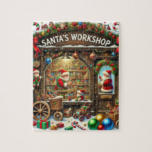 Puzzle Atelier de Père Noël de Noël festif