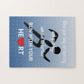 Puzzle Athlète citation sports bleu (Horizontal)