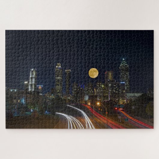 Puzzle Atlanta, Georgia Nightime Skyline (Horizontal)