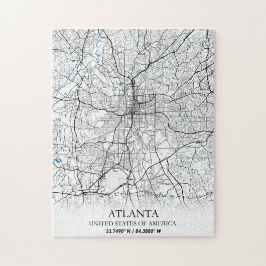 Puzzle Atlanta Georgia USA Travel City Plan (Vertical)