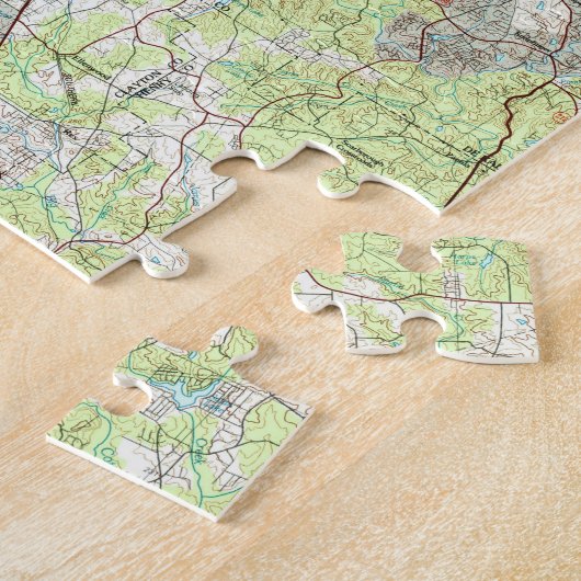 Puzzle Atlanta la Géorgie Map (1981) (Côté)