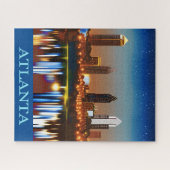 Puzzle Atlanta Skyline par Nuit avec Réflexions Jigsaw P (Horizontal)