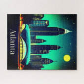 Puzzle Atlanta Skyline sous un ciel étoilé (Horizontal)