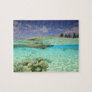 Puzzle Atoll South Huvadhoo, Maldives du Sud, Indien
