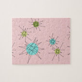 Puzzle atomique iconique rose de Starbursts (Horizontal)