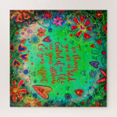 Puzzle Attitude et effort amusant Floral Inspiration (Horizontal)