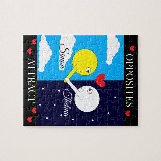 Puzzle Attrait opposé : Soleil et Lune en amour (Horizontal)