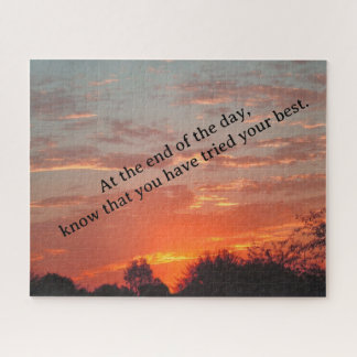 Puzzle Au bout du jour Coucher de soleil Inspirant
