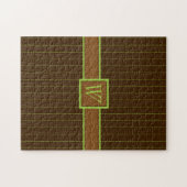 Puzzle au Chocolat avec Rayures au Citron (Horizontal)