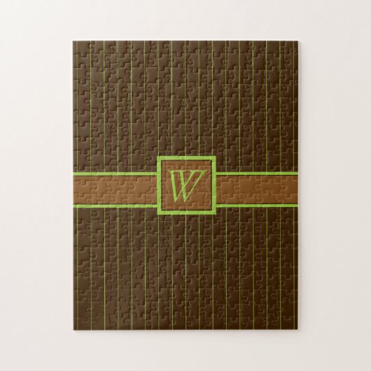 Puzzle au Chocolat avec Rayures au Citron (Vertical)