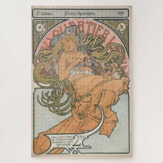 Puzzle Au Quartier Latin (1897) - Alphonse Mucha (Vertical)