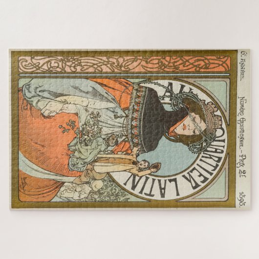 Puzzle Au Quartier Latin par Alphonse Mucha (Horizontal)
