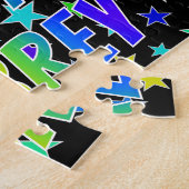 Puzzle "AUBREY" Prénom, Amusant "HEUREUX ANNIVERSAIRE" (Côté)