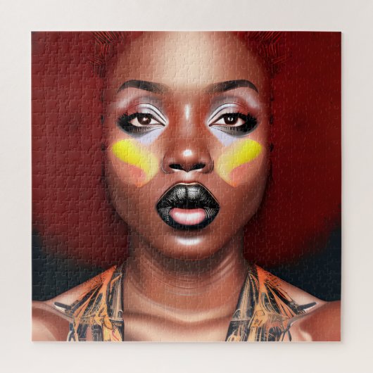 Puzzle Auburn Queen Orange Brown Cheveux Black Melanin Af (Vertical)