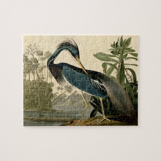 Puzzle Audubon Louisiana Heron Birds America Art (Horizontal)