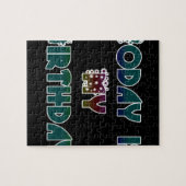 Puzzle Aujourd'hui est mon art d'anniversaire (Horizontal)