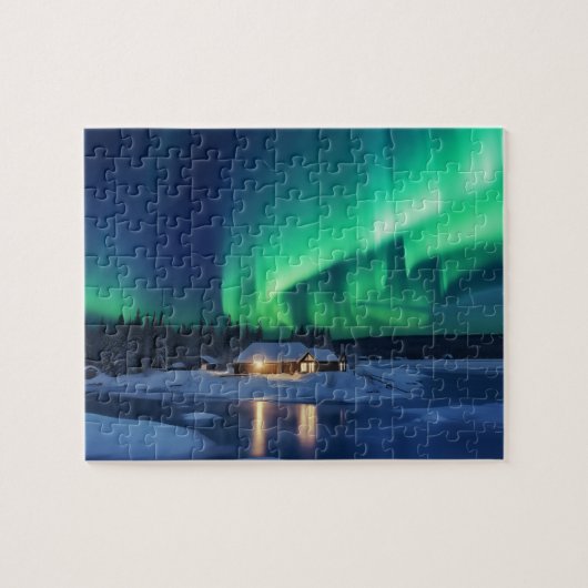 Puzzle Aurora boréal Islande (Horizontal)