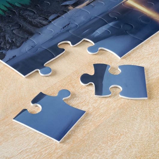 Puzzle Aurora boréal Islande (Côté)