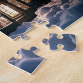 Puzzle Aurora borealis au-dessus du cabine d'hiver (Côté)