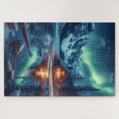 Puzzle Aurora Borealis Nordic Night Nature Paysage (Horizontal)