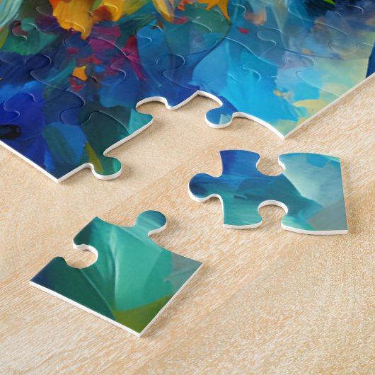 Puzzle Aussiedoodle Chien Acrylique Impression | Coloré (Côté)