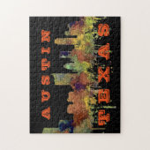 Puzzle Austin, horizon du Texas - cuir épais de safari (Vertical)