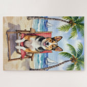 Puzzle Australian Cattle Dog Beach Scene (Horizontal)