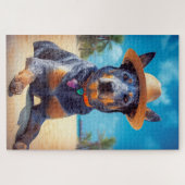 Puzzle Australian Cattle on Beach, cadeau d'été des amour (Horizontal)