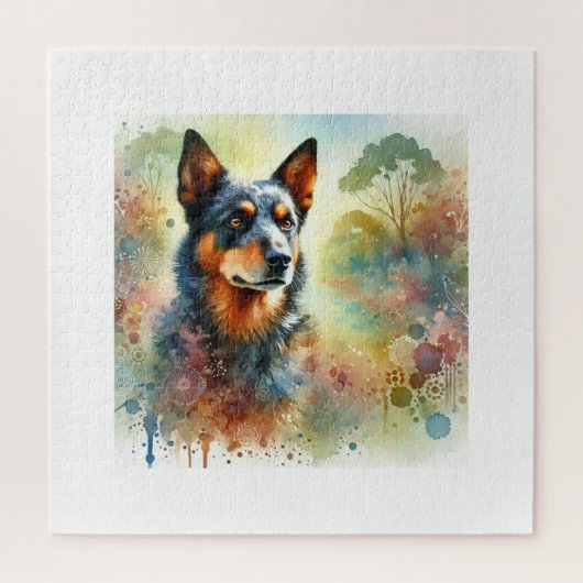 Puzzle Australian kelpie 141024AREF150 - Watercolor (Vertical)