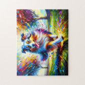 Puzzle Australian Shepherd : Acrylique Blue Merle Aussie (Vertical)