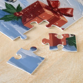 Puzzle Australian Shepherd Christmas Lighthouse Holiday (Côté)