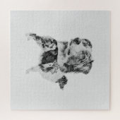 Puzzle Australian Shepherd dog - Croquis au crayon austra (Horizontal)