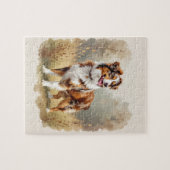 Puzzle Australian Shepherd Dog Red Merle Aussie (Horizontal)