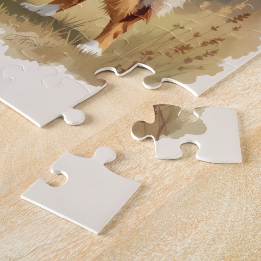 Puzzle Australian Shepherd Dog Red Merle Aussie (Côté)