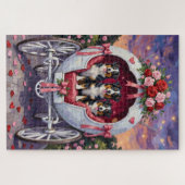 Puzzle Australian Shepherd Dog Valentine's Day  (Horizontal)