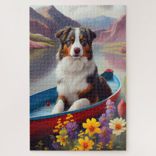 Puzzle Australian Shepherd on Paddle : Une aventure Pitto