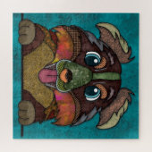 Puzzle Australian Shepherd'hideux chien visage Jigsaw Puz (Horizontal)