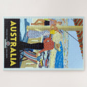 Puzzle AUSTRALIE 1920 BONDI BEACH TRAVEL POSTER Jigsaw P (Horizontal)