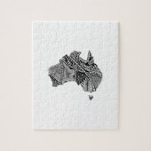 Puzzle Australie Carte Doodle (Vertical)