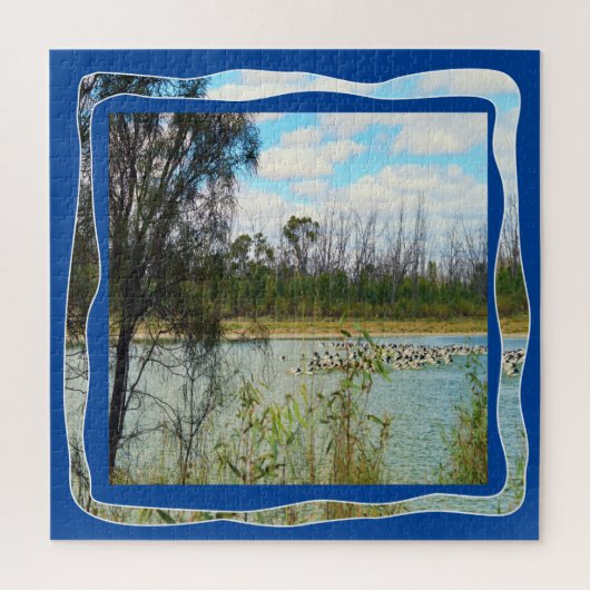 Puzzle Australie Pelican Flock River Murray, (Vertical)