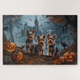 Puzzle Australien Terrier Halloween nuit chien délice