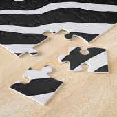 Puzzle Authentic Zebra Skin Print - noir blanc strié (Côté)