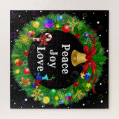 Puzzle Autism Christmas Wreath (Horizontal)