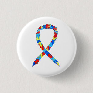 Puzzle Autisme Awareness Ribbon Custom Art Pins Ronde Button 3,2 Cm